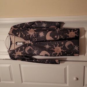 Nasty Gal metallic printed ring mini dress black